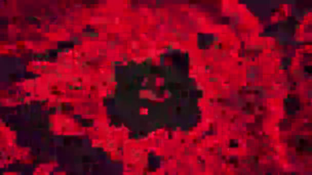 Κόκκινο Φράκταλ Θόρυβο Και Μοβ Ηλεκτρικό Animation Από Κέντρο Απόδοση — Αρχείο Βίντεο