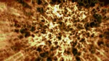 Ortasında ışın olan turuncu yıldız. Soyut arkaplan 2B biçimlendiriliyor