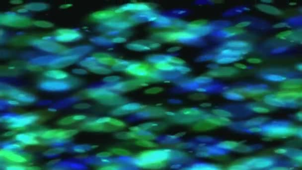 Μαλακό Πράσινο Και Μπλε Σχήμα Δίσκου Πέφτουν Κάτω Animation Απόδοση — Αρχείο Βίντεο