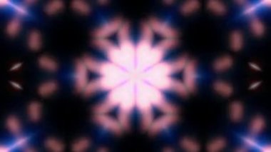 Kaleydoskop elektrikli arka plan animasyonu. 2B bilgisayar oluşturma şablonu