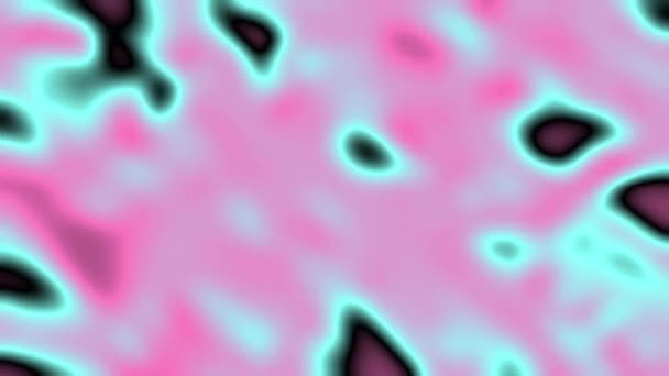 Ροζ Και Ανοιχτό Μπλε Χρώμα Λάμψη Φράκταλ Κίνηση Κλίση Θορύβου — Αρχείο Βίντεο