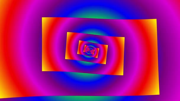 无限放大充满活力的彩色渐变背景 2D计算机渲染模式 — 图库视频影像