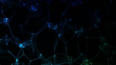 Duman animasyon arkaplanının mavi rengine geçiş. 2B bilgisayar oluşturma şablonu