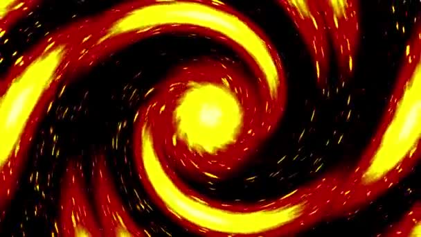 Snurra Röd Cirkulär Spin Effekt Animation Datoråtergivningsmönster — Stockvideo