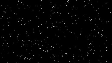 Karanlıkta sağa doğru yanıp sönen yıldız animasyonu. 2B bilgisayar oluşturma şablonu