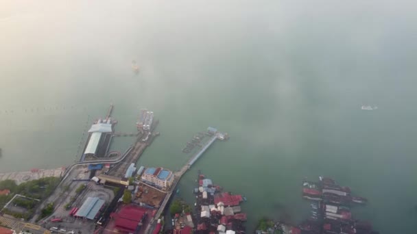 Georgetown Penang Malaisie Juin 2022 Jetée Traversier Vue Aérienne Georgetown — Video