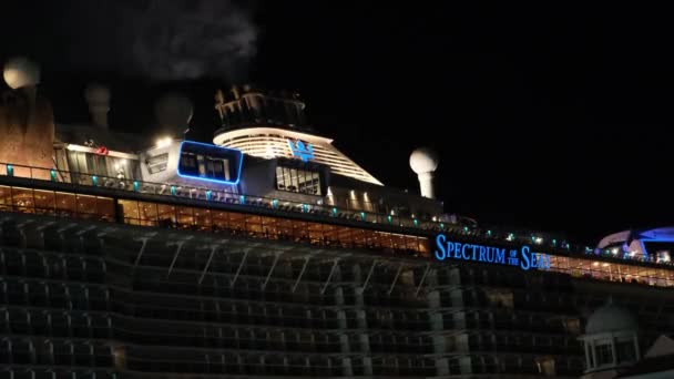 Georgetown Penang Malaysia Aug 2022 Närbild Spektrum Havet Royal Caribbean — Stockvideo