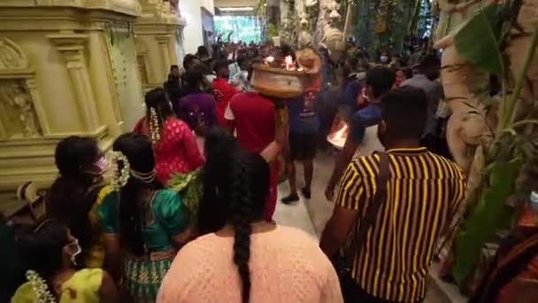 Bukit Mertajam Penang Malezya Aralık 2022 Hintli Dindarlar Sri Mariamman — Stok video