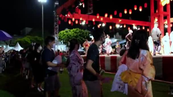 Georgetown Penang Malaysia Jul 2022 Public Learn Japanese Dance Bon — 비디오