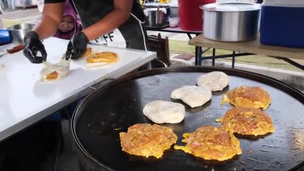 Batu Kawan Penang Malezya Ağustos 2022 Hawker Yemek Festivali Sırasında — Stok video