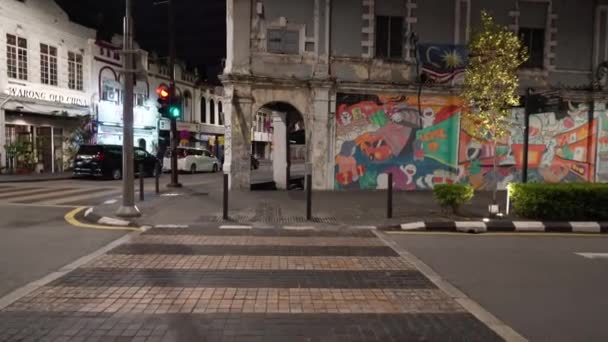 말레이시아의 콸라룸푸르 Sep 2022 도시의 벽화그리기 슬로우 — 비디오