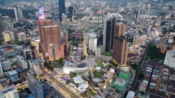 City Center Kuala Lumpur Malaysia Sep 2022 Aerial View Lalaport – stockvideo