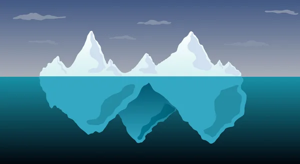 Paesaggio dell'iceberg artico — Vettoriale Stock