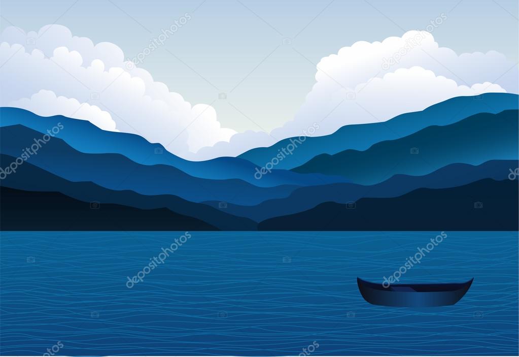 Mountains and Sea Landscape