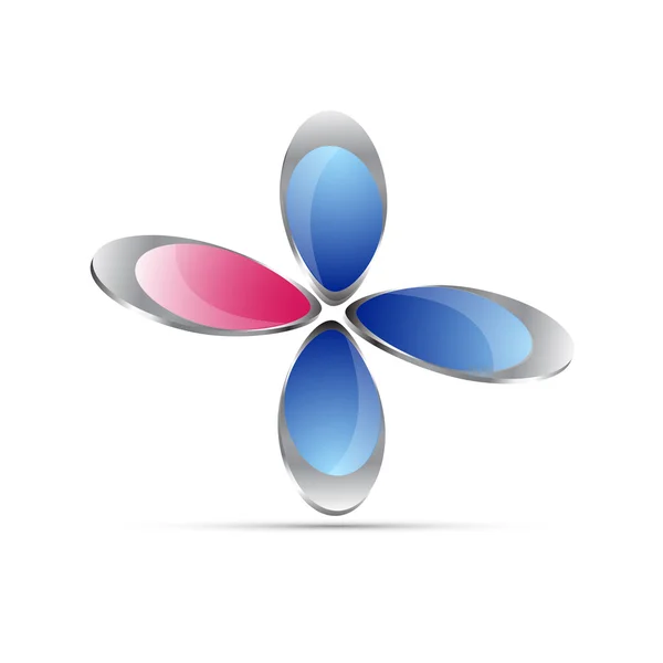 Design de ícone floral, logotipo — Vetor de Stock