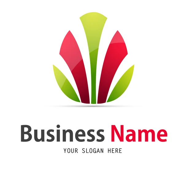 Conception d'icône florale d'affaires, logo — Image vectorielle
