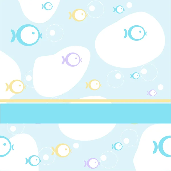 Seamless sea pattern, wallpaper — Stock Vector