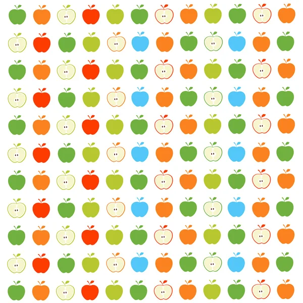 Apples Seamless Pattern — Stock Vector