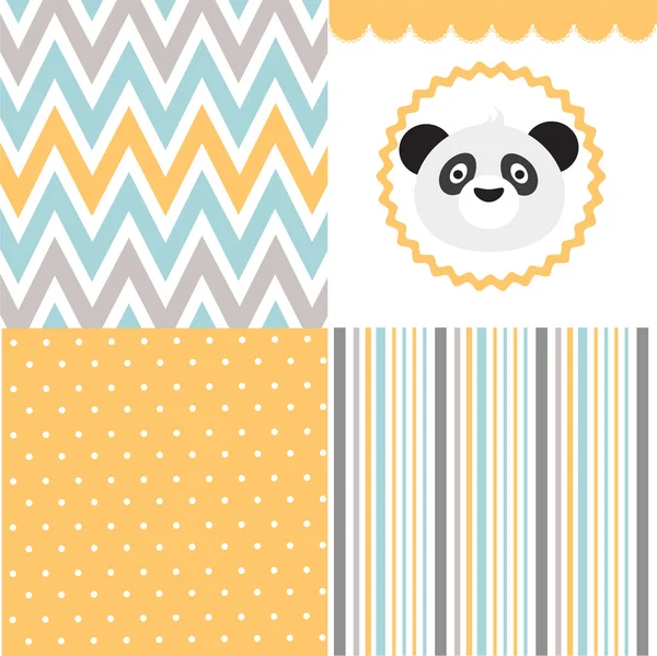 Baby pattern set — Stock Vector