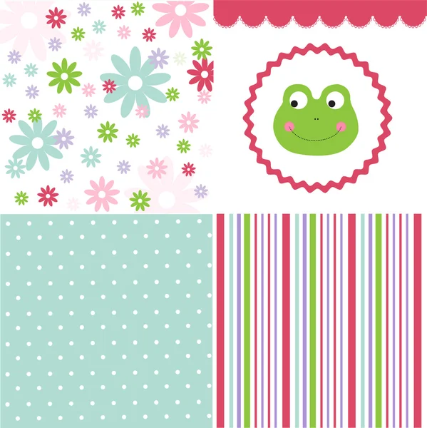 Baby pattern set — Stock Vector