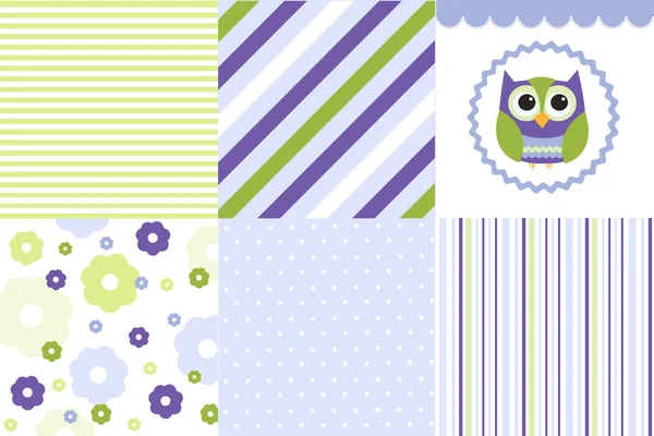 Patroon babyset — Stockvector