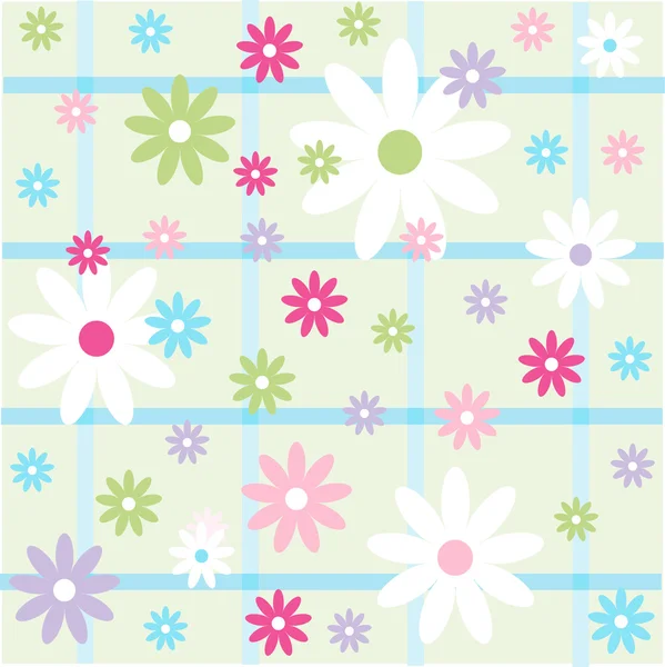 Patrón floral sin costuras, fondo de pantalla — Vector de stock