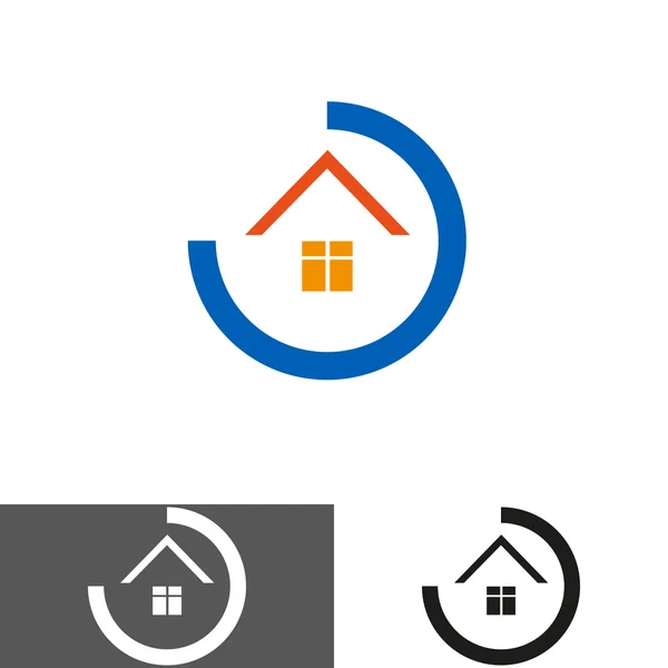 Huis, het huis logo, pictogram — Stockvector