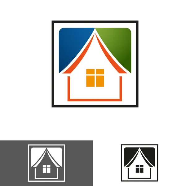 Huis, het huis logo, pictogram — Stockvector