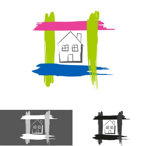 Casa, logotipo del hogar, icono — Archivo Imágenes Vectoriales
