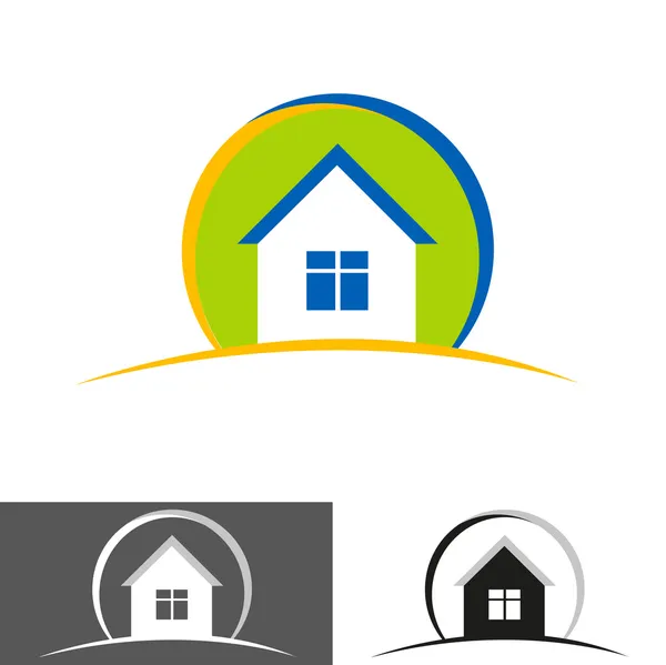 Huis, het huis logo, pictogram — Stockvector