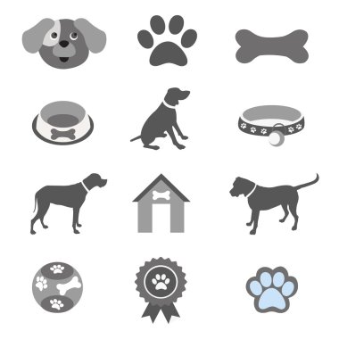 evde beslenen hayvan Icons set