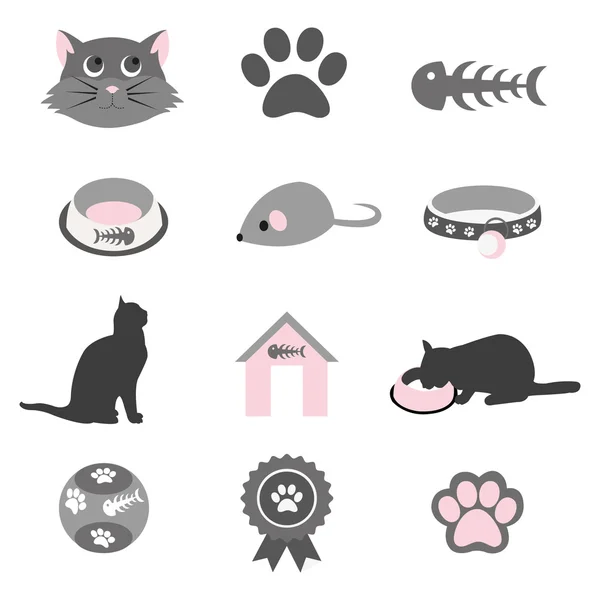 Ensemble d'icônes pour animaux — Image vectorielle