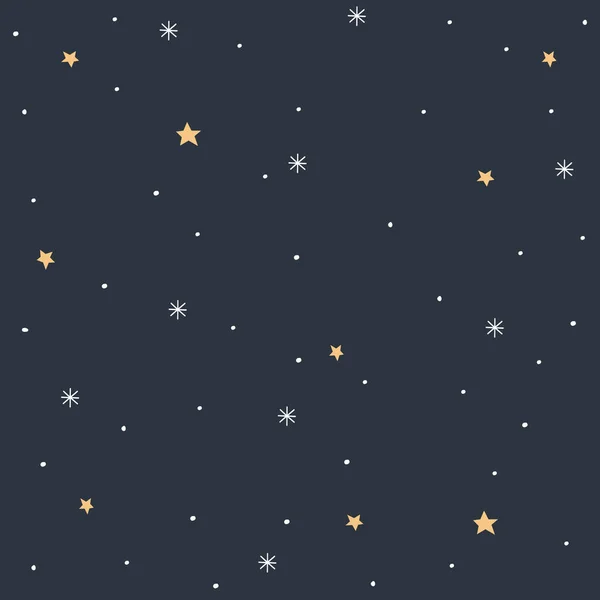 Νυχτερινός Ουρανός Αστέρια Φόντο Και Διανυσματική Απεικόνιση — Διανυσματικό Αρχείο