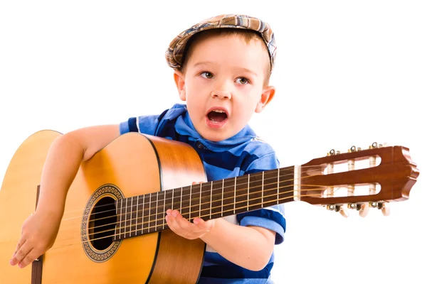 Junge und Gitarre — Stockfoto