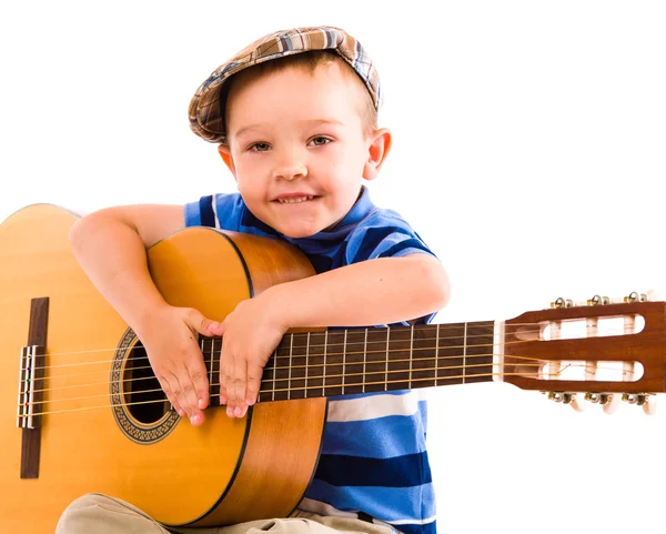 Junge und Gitarre — Stockfoto