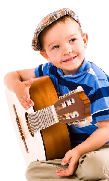 Niño y guitarra —  Fotos de Stock