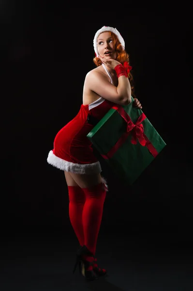 Рождественская девочка — стоковое фото