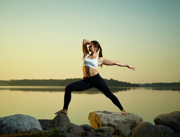 Yoga am Morgen — Stockfoto