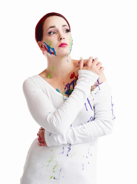 Пофарбований жінка — стокове фото