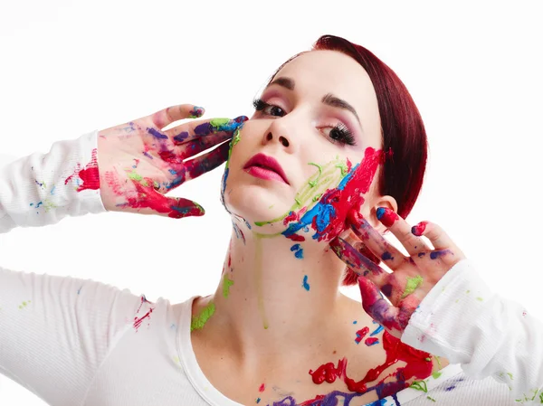 Painted woman Royalty Free Stock Images