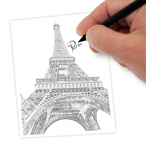 Desenho de Paris — Fotografia de Stock