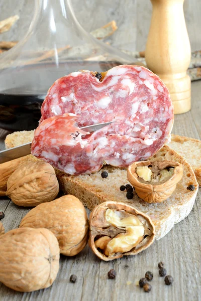 Salame genuino — Foto Stock