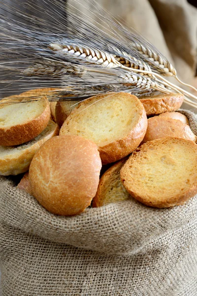 Freselle chleba w worek — Zdjęcie stockowe