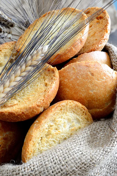 Freselle de pão no saco — Fotografia de Stock