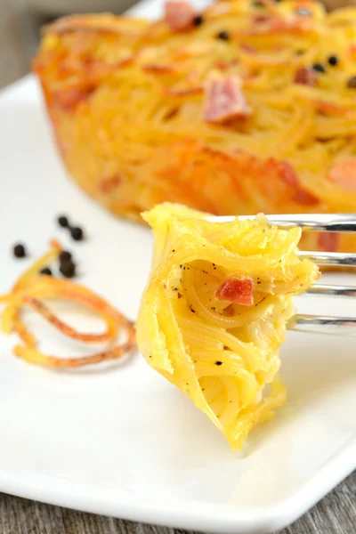 スパゲッティのフリッタータ — ストック写真