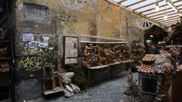 San gregorio street armeno naples italia — Vídeos de Stock