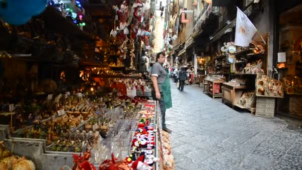 San gregorio ulicy armeno Neapol Włochy — Wideo stockowe