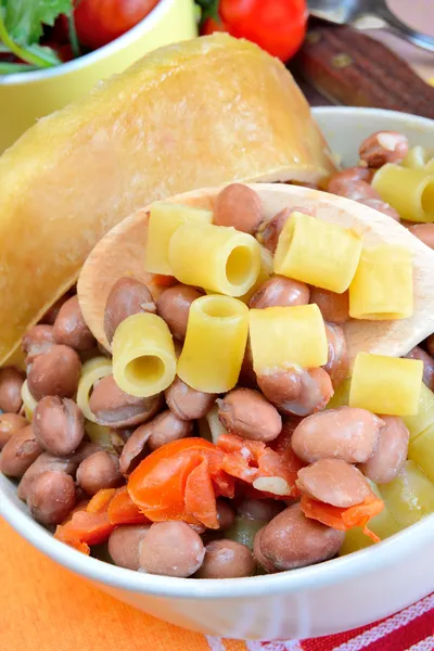 Těstoviny a fazole — Stock fotografie
