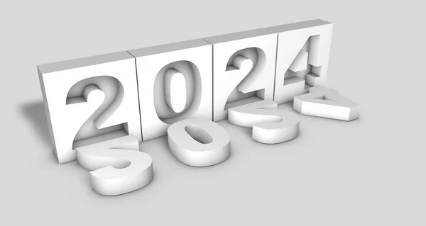Render 2024 Datum Jahr Text — Stockfoto