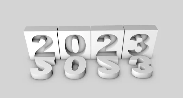 Render 2023 Datum Jahr Text — Stockfoto